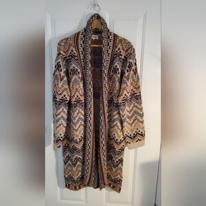 NWOT Adora Boho Knit Women's Duster Length Sweater